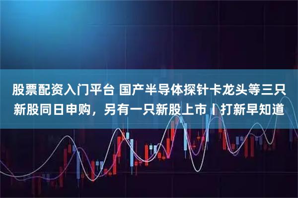 股票配资入门平台 国产半导体探针卡龙头等三只新股同日申购，另有一只新股上市丨打新早知道